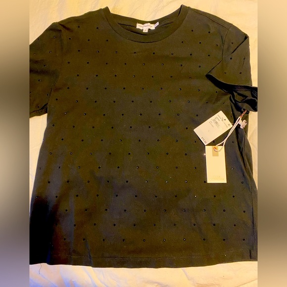 Good American Tops - NWT Black Good American Embellished Crystal Tee